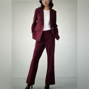 NWT Banana Republic Sculpted Stretch Trousers burgundy size 8